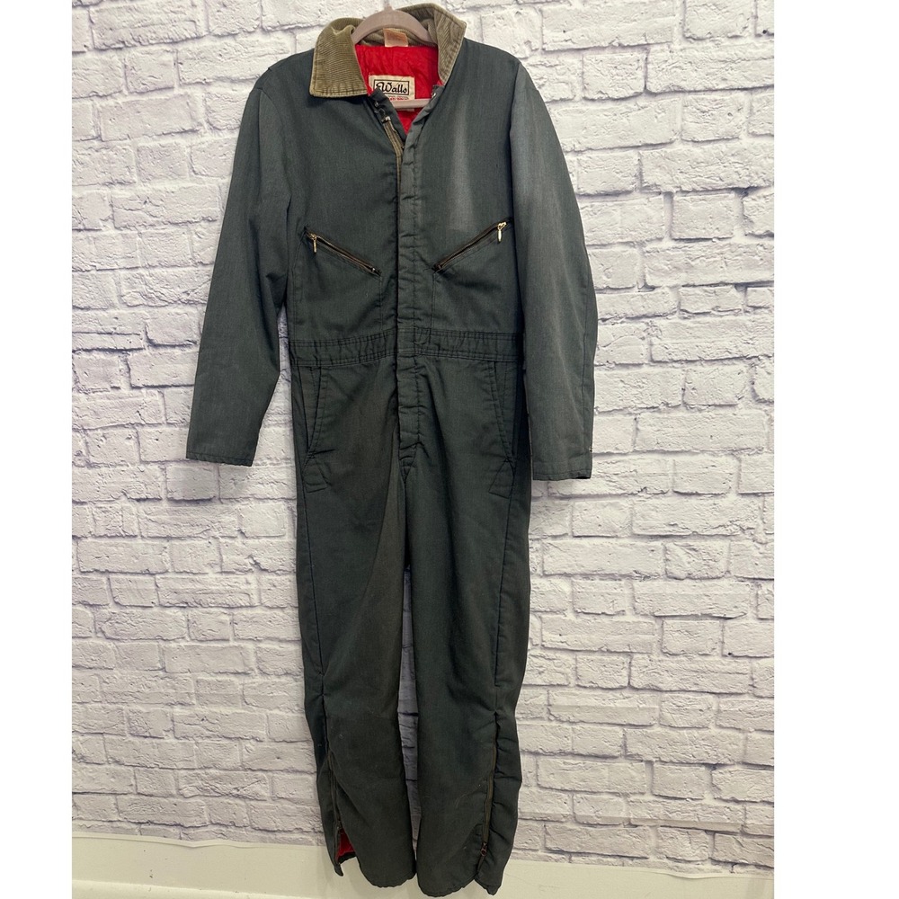 Vintage Walls Blizzard Prud Insulated Jumpsuit Coveralls Gray Size Small
